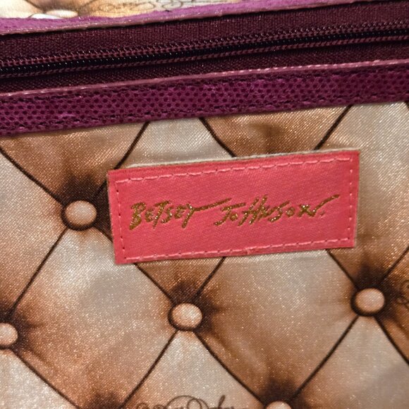 BETSEY JOHNSON - Vintage pink/purple front bow clutch bag with sparkle detail - Picture 8 of 8